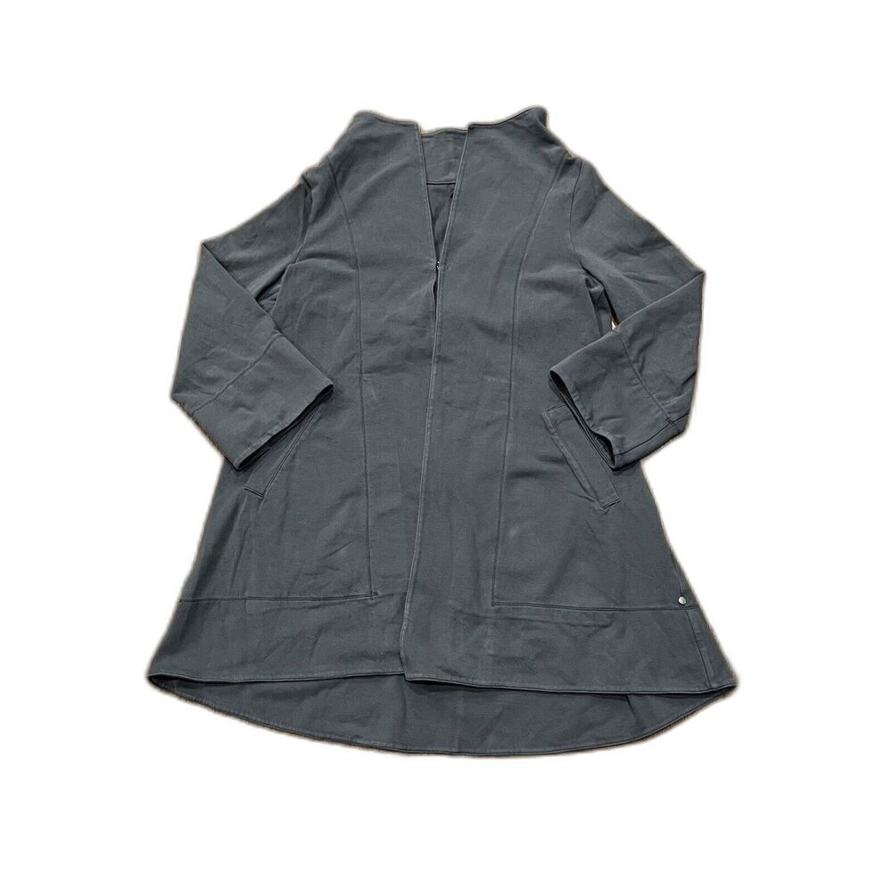 Neon Buddha Jacket Women’s XS Gray Open Pockets 3/4 Sleeves Cardigan
